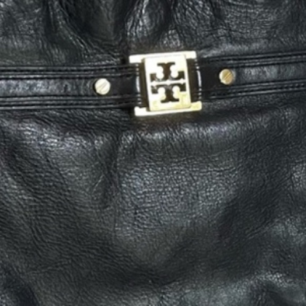 Tory Burch Anniversary Leather Tote in Black EUC Rare - Picture 5 of 6